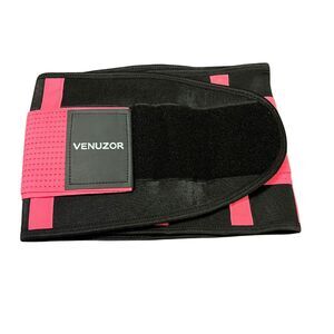 Venuzor Women's-Pink & Black Slimming Body Shaper Belt Sport Girdle Size Large
